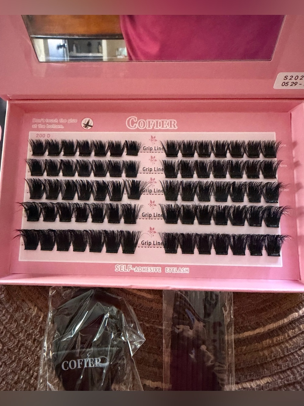 COFIER 200D Self-Adhesive Eyelashes Dramatic Fluffy No Glue Lashes 12-20MM 70pc